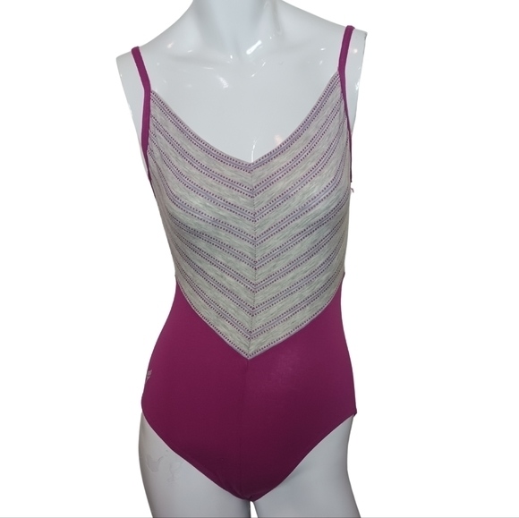 Speedo Other - Womens Speedo One Piece Swimsuit‎ Size Adult Medium Heather Grey & Pink